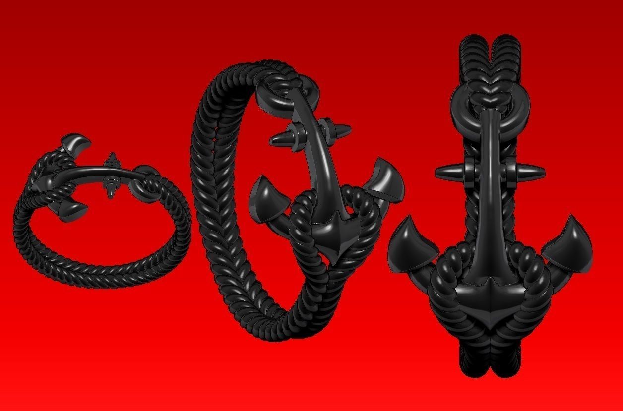 Anchor ring 3D print model_1