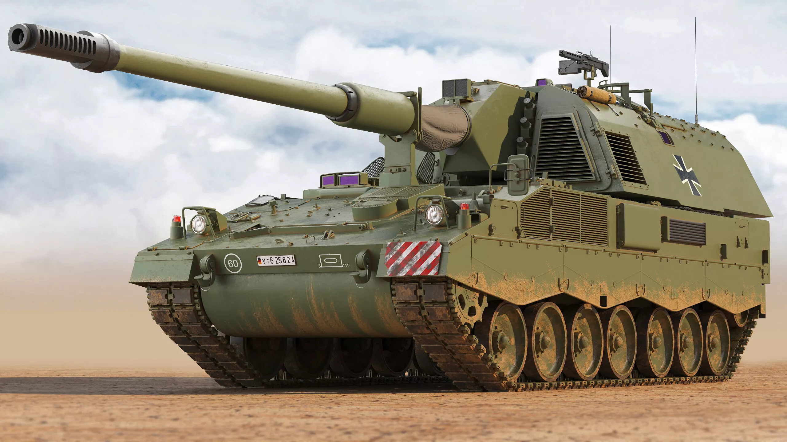 SPH Panzerhaubitze 2000 howitzer 3D model