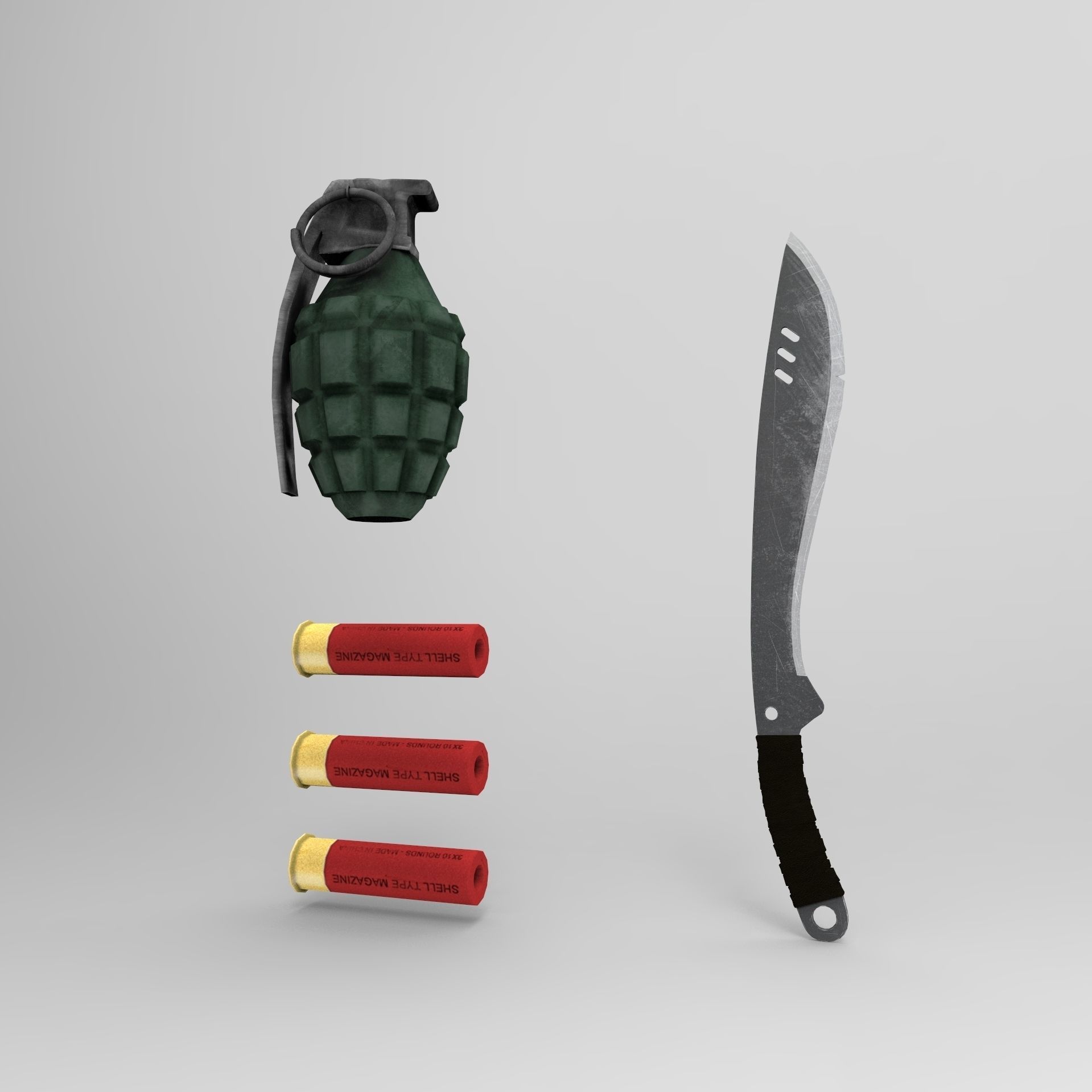 Ultimate Lowpoly Weapons Pack Gameready Detailed Low-poly 3D model_4