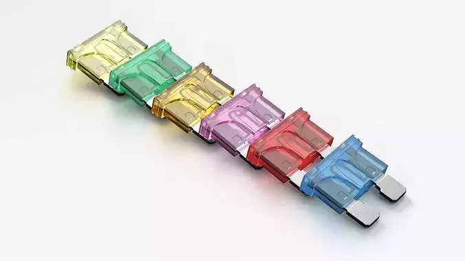 Automotive Electrical Mini Fuse Set 3D model