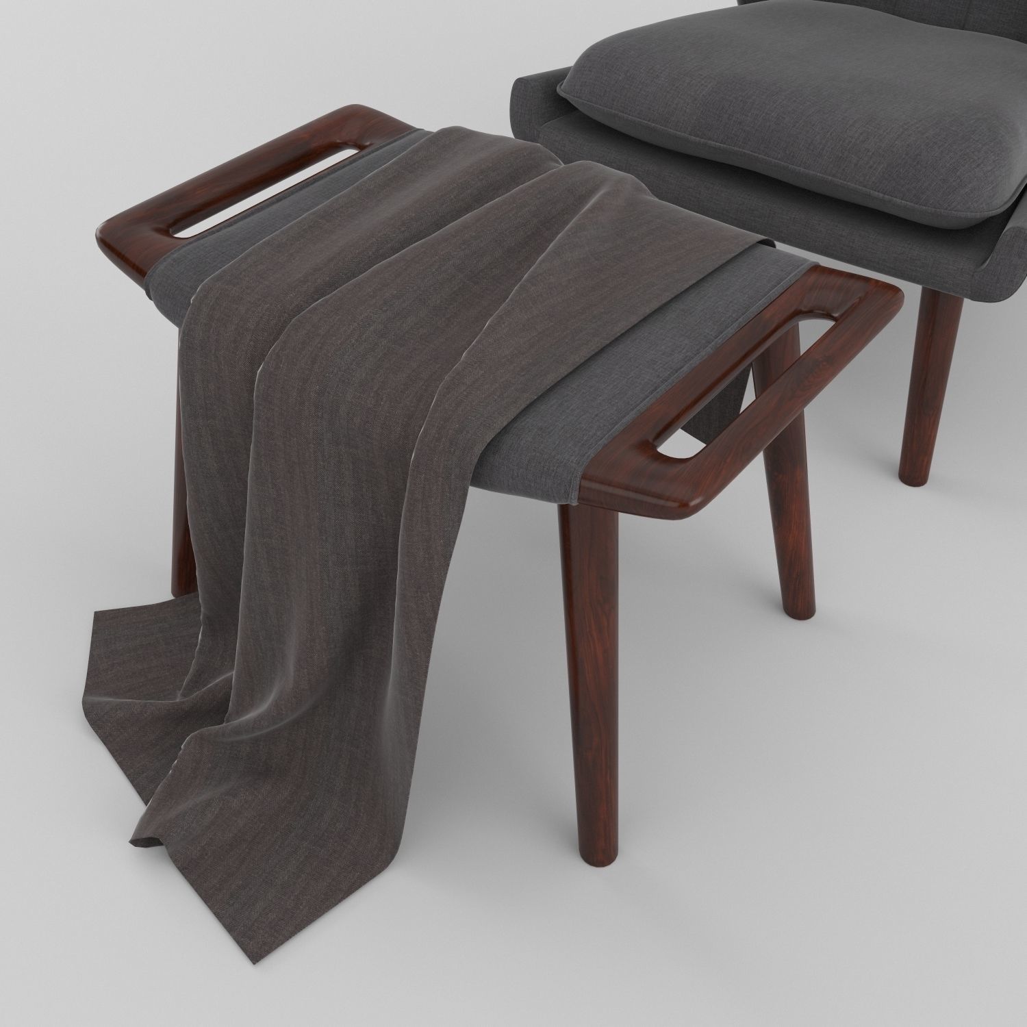 Chair Wegner Papa Bear 3D model_1