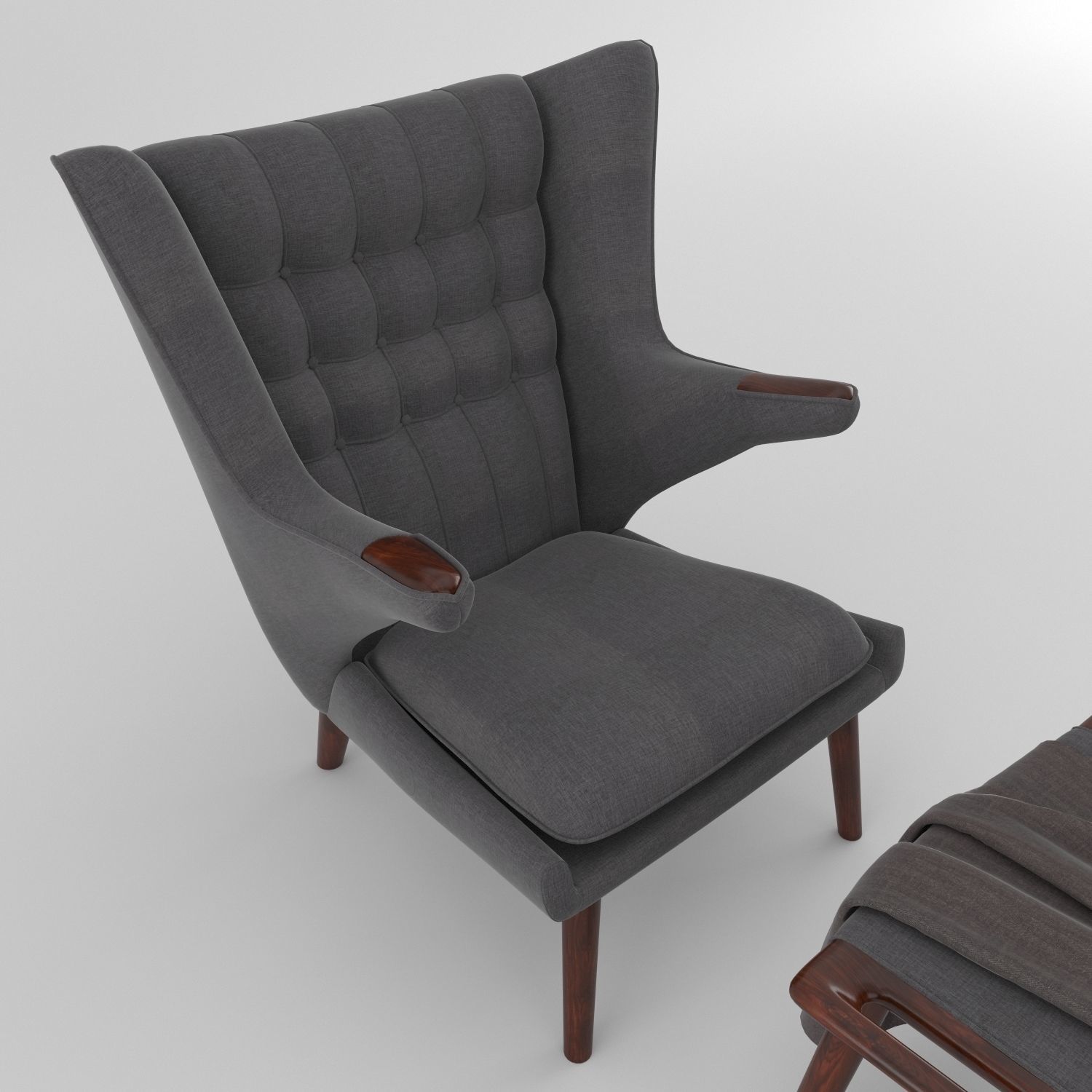 Chair Wegner Papa Bear 3D model_2