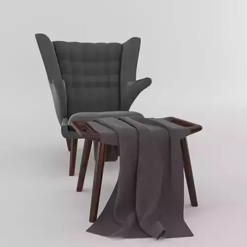 Chair Wegner Papa Bear 3D model