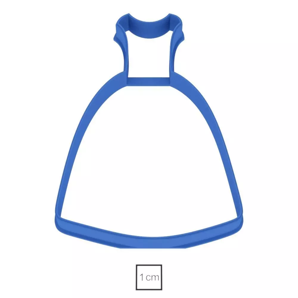 Dress cocktail cookie cutter for professional Free 3D print model
