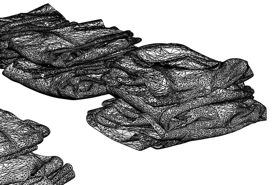 Various pants 3D model_5