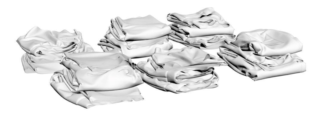 Various pants 3D model_1