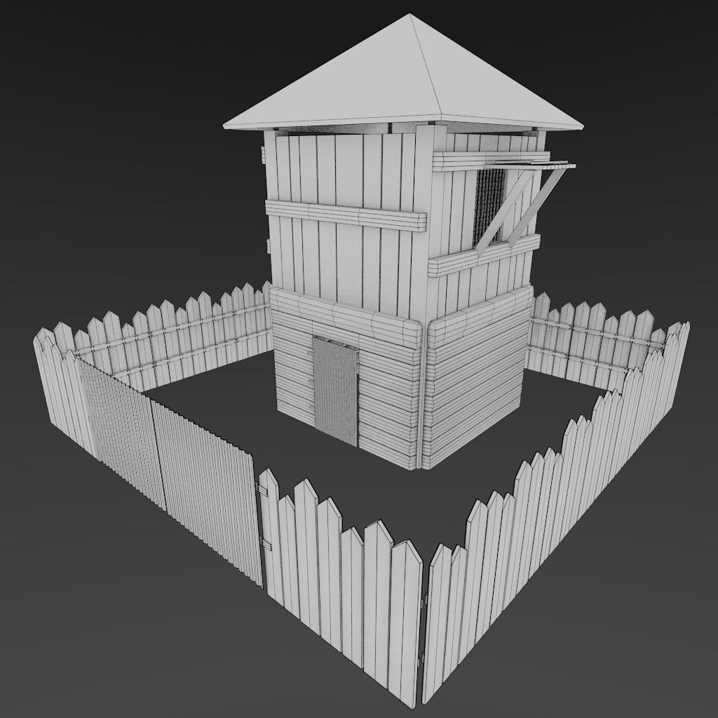Medieval Building Game Asset Low-poly 3D model_10