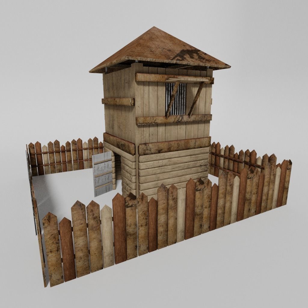 Medieval Building Game Asset Low-poly 3D model_1