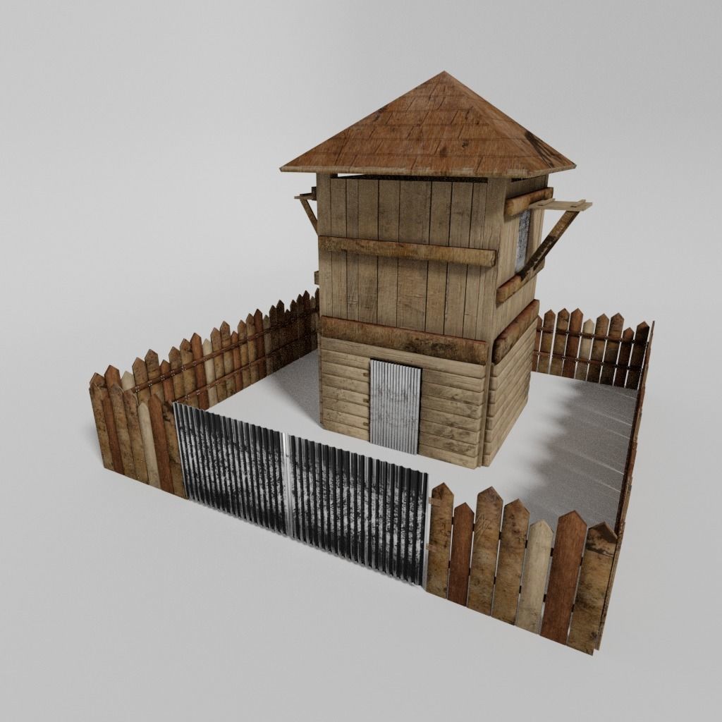 Medieval Building Game Asset Low-poly 3D model_0