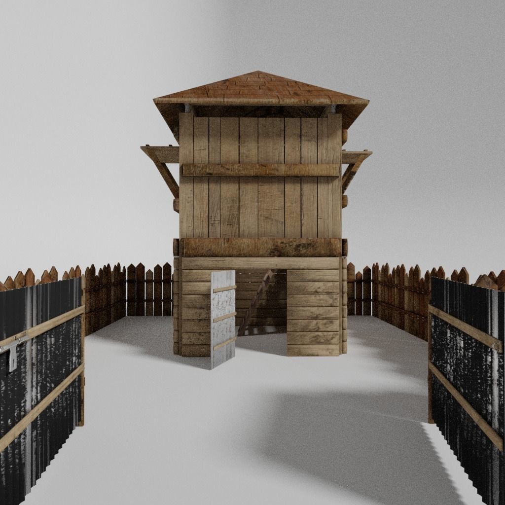 Medieval Building Game Asset Low-poly 3D model_11
