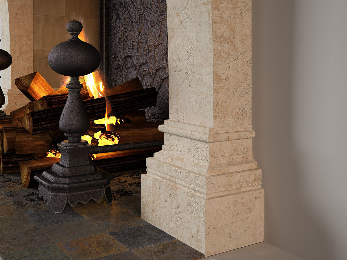 Fireplace untitled 3D model_4