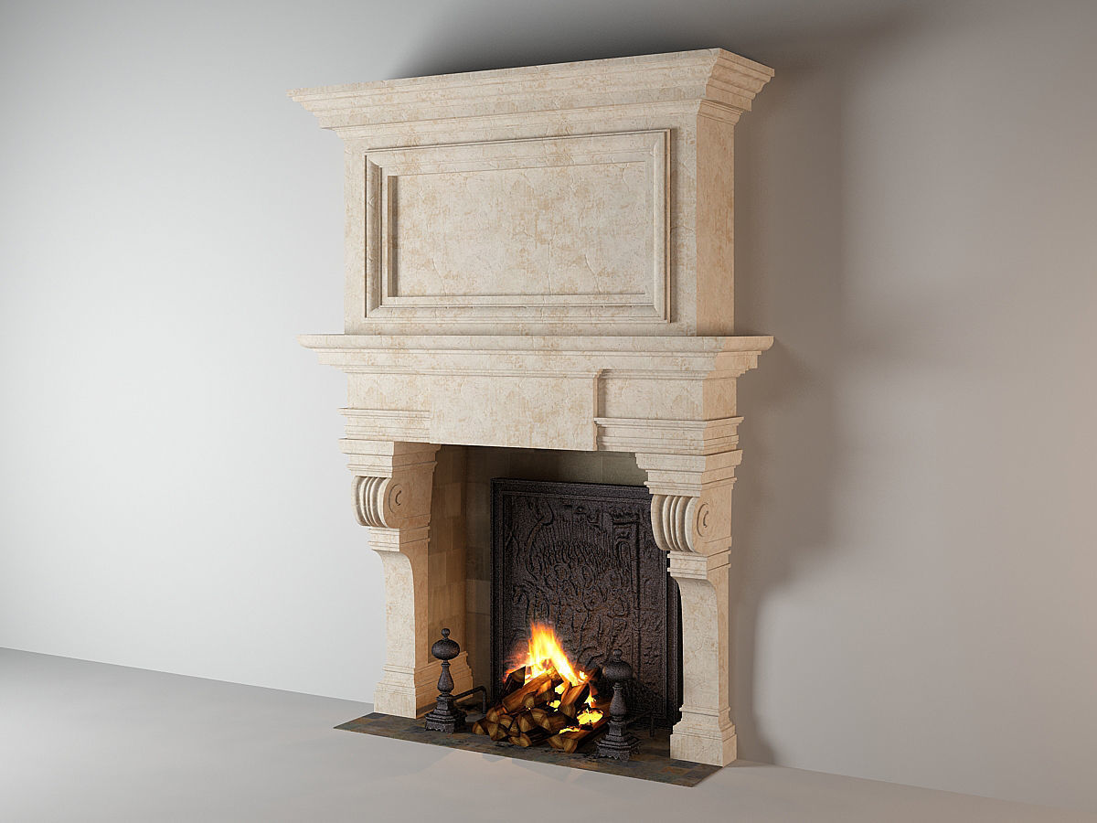 Fireplace untitled 3D model_1