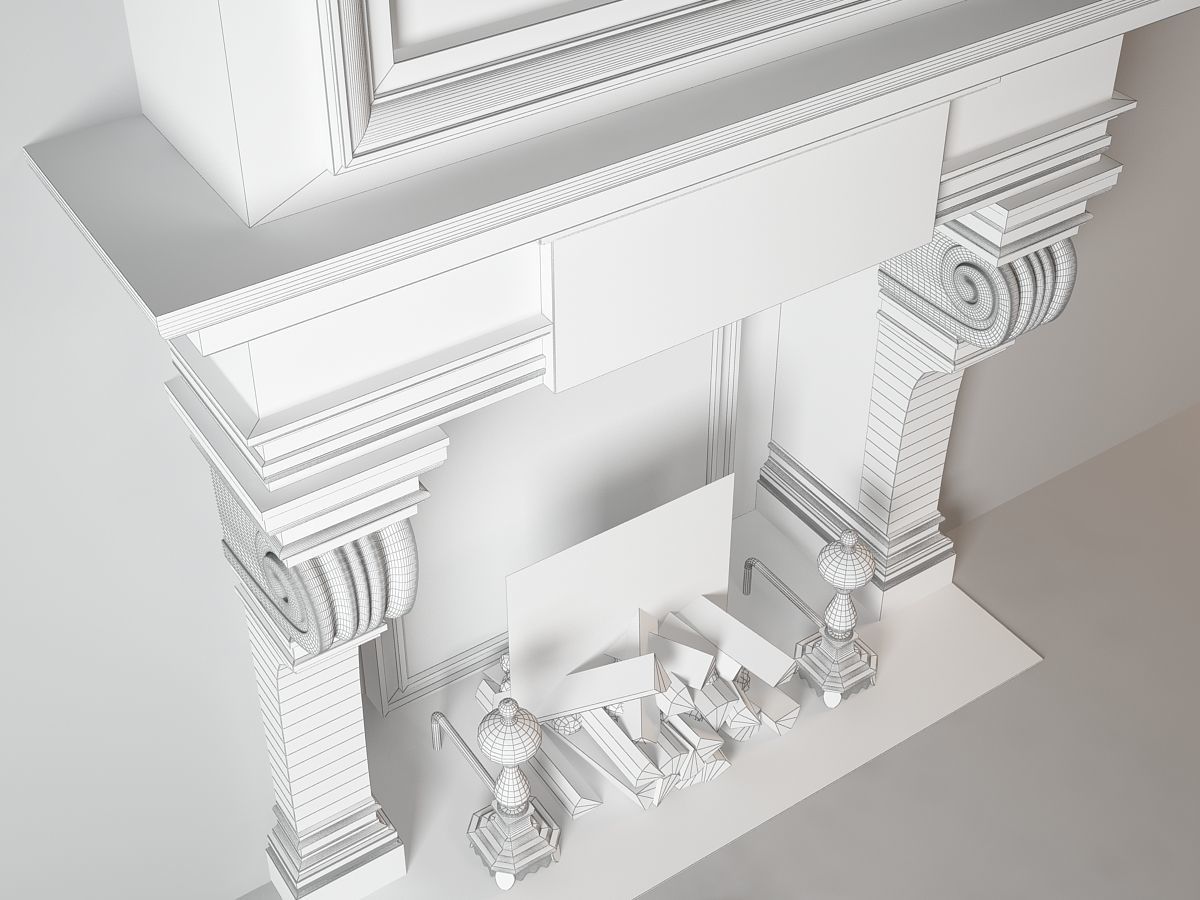 Fireplace untitled 3D model_7