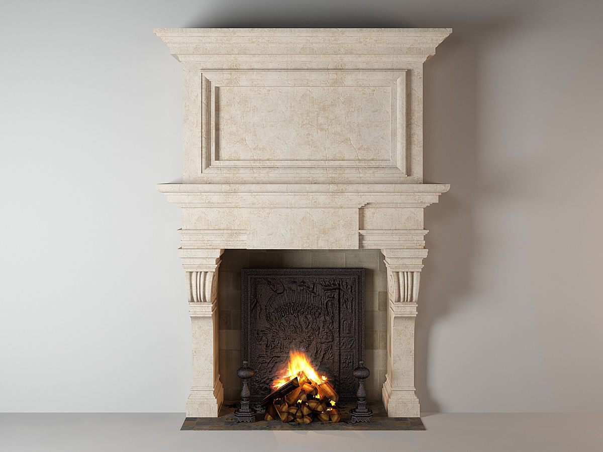 Fireplace untitled 3D model_2