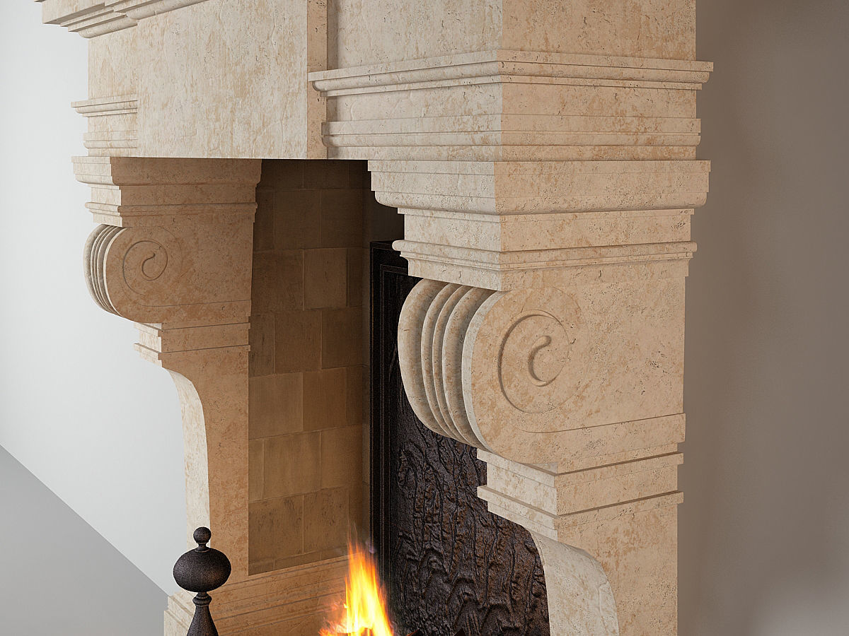 Fireplace untitled 3D model_5