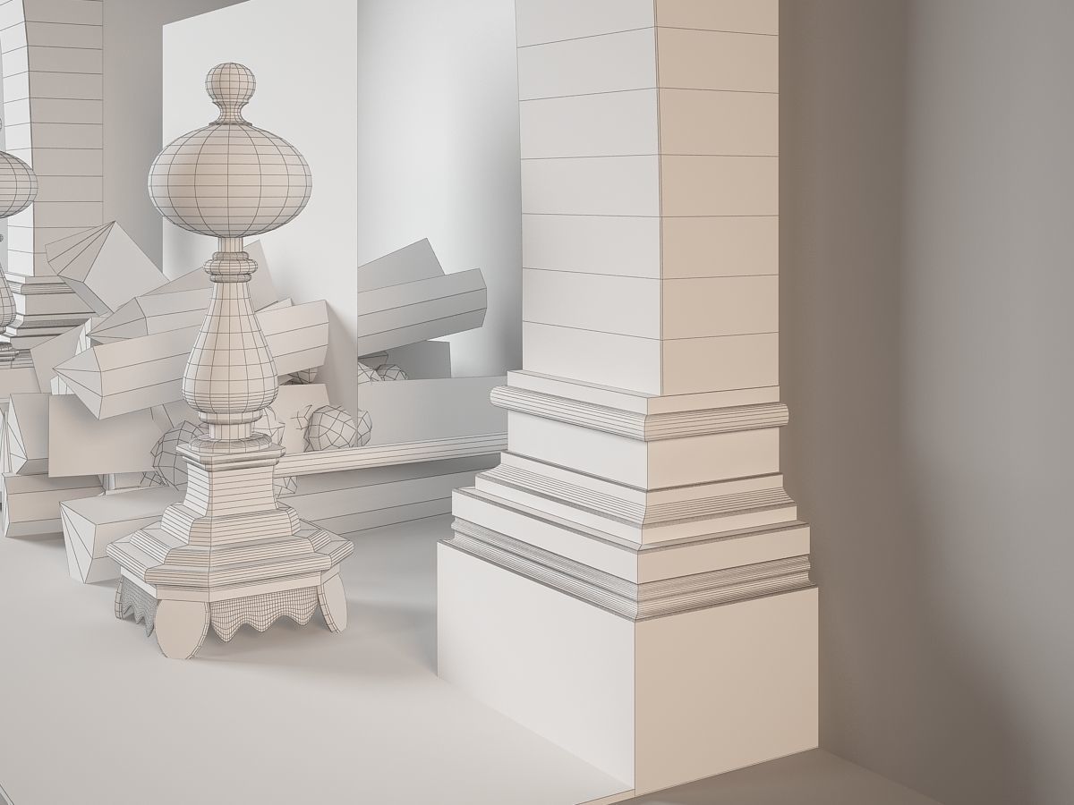 Fireplace untitled 3D model_9