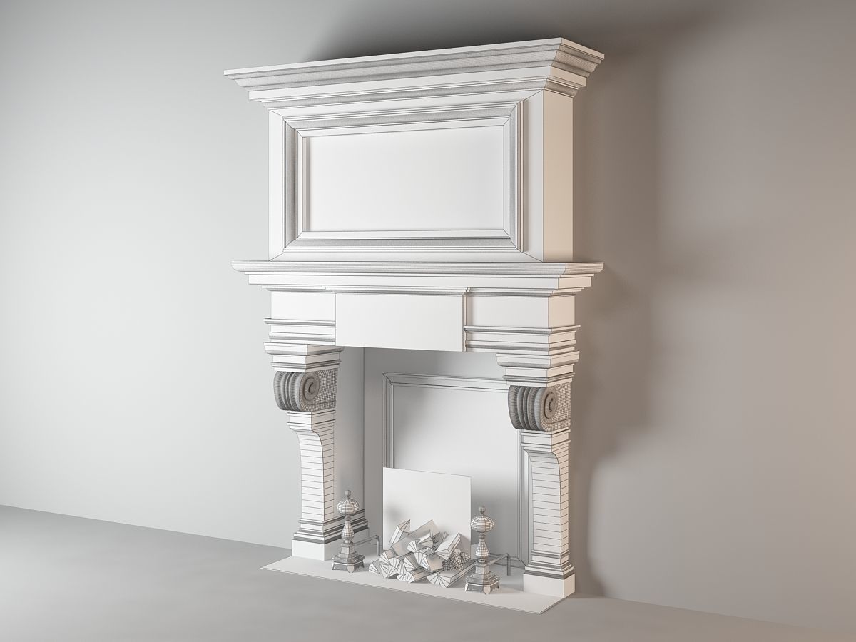 Fireplace untitled 3D model_6