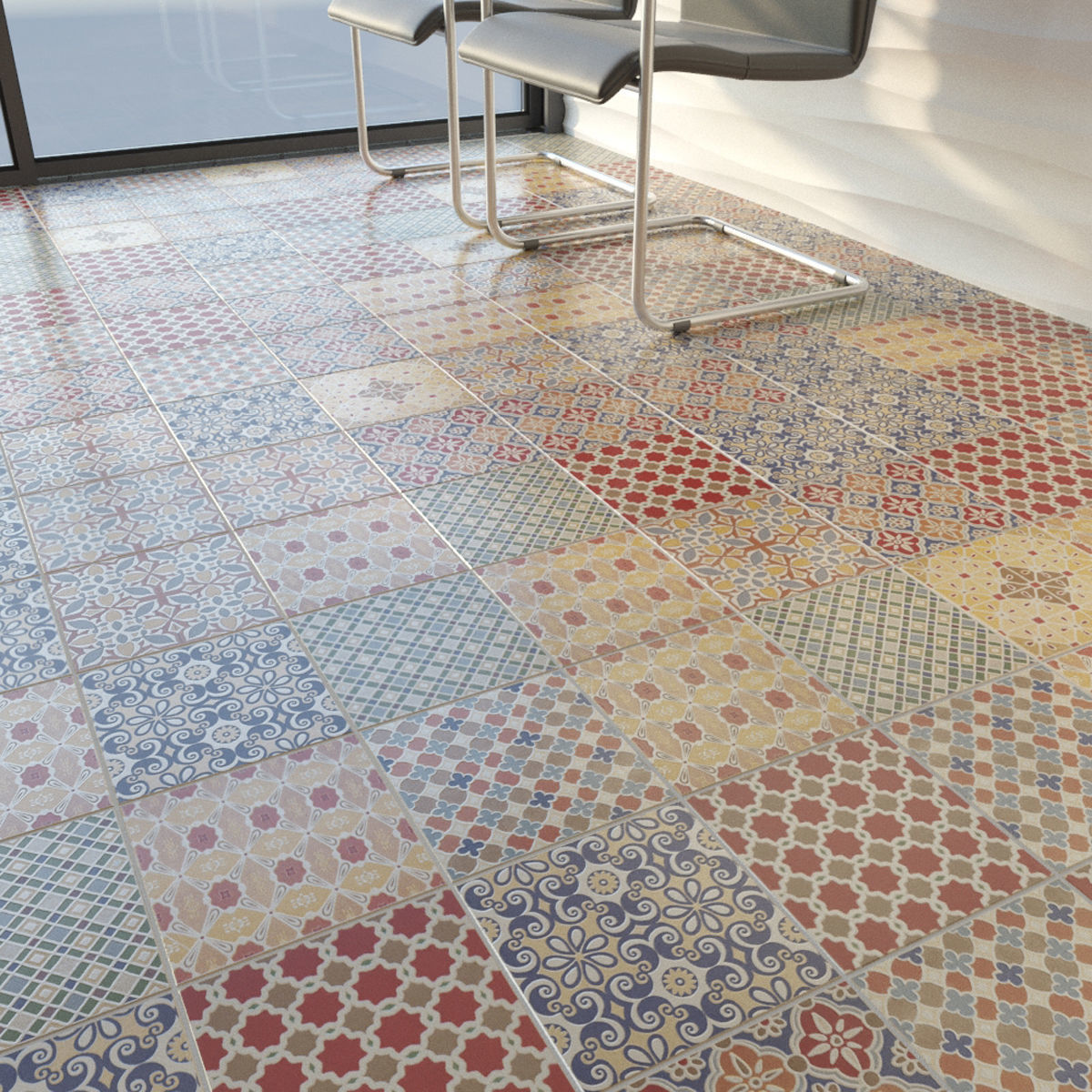 Oneker Tile Set 3D model_5