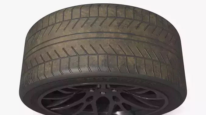 Performance Off Road Wheel Black 3D model 4