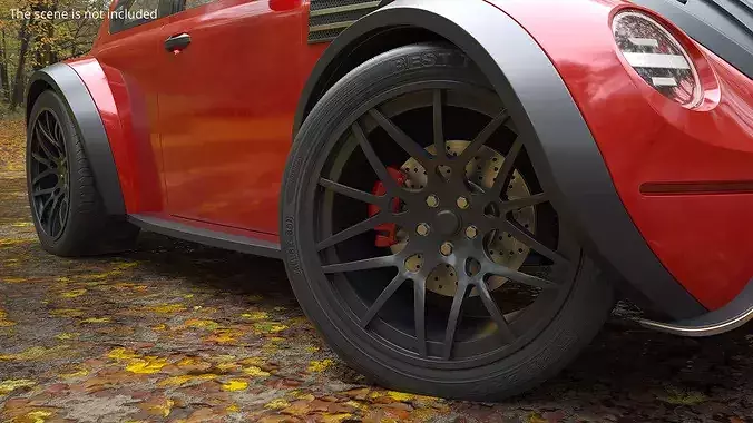 Performance Off Road Wheel Black 3D model 2