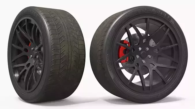 Performance Off Road Wheel Black 3D model