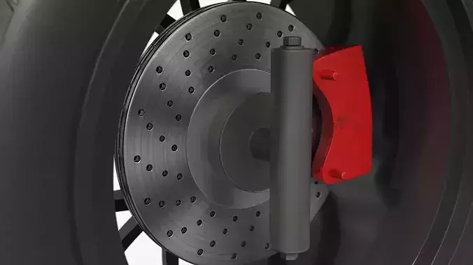 Performance Off Road Wheel Black 3D model 7