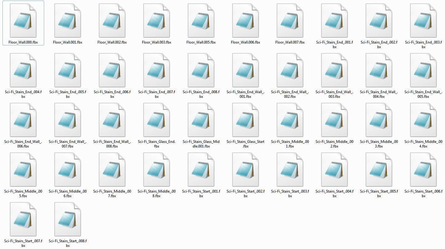 Sci-Fi Stairs Collection Rusty and Basic Version Low-poly 3D model_123