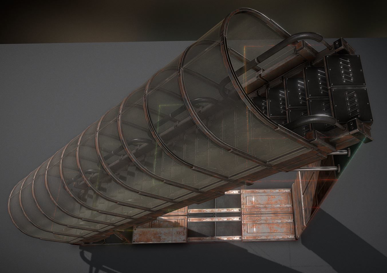 Sci-Fi Stairs Collection Rusty and Basic Version Low-poly 3D model_41