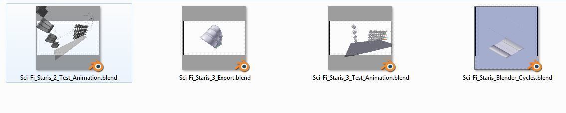 Sci-Fi Stairs Collection Rusty and Basic Version Low-poly 3D model_116