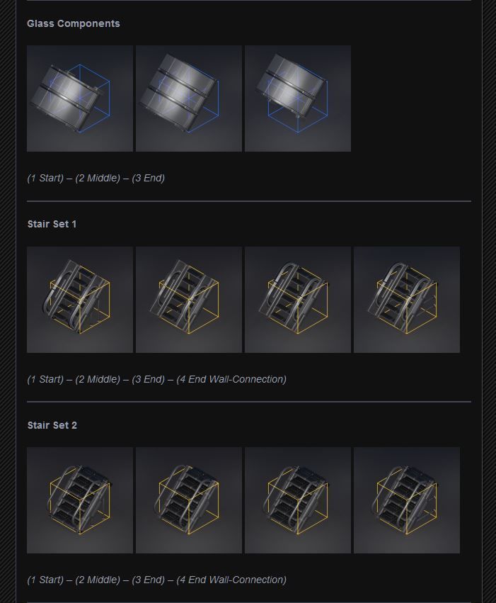 Sci-Fi Stairs Collection Rusty and Basic Version Low-poly 3D model_28