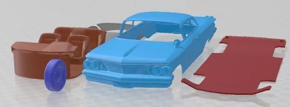 Pontiac Ventura Coupe 1960 Printable Car 3D print model