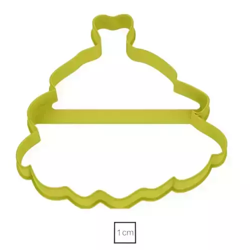 Ball gown cookie cutter for professional Free 3D print model