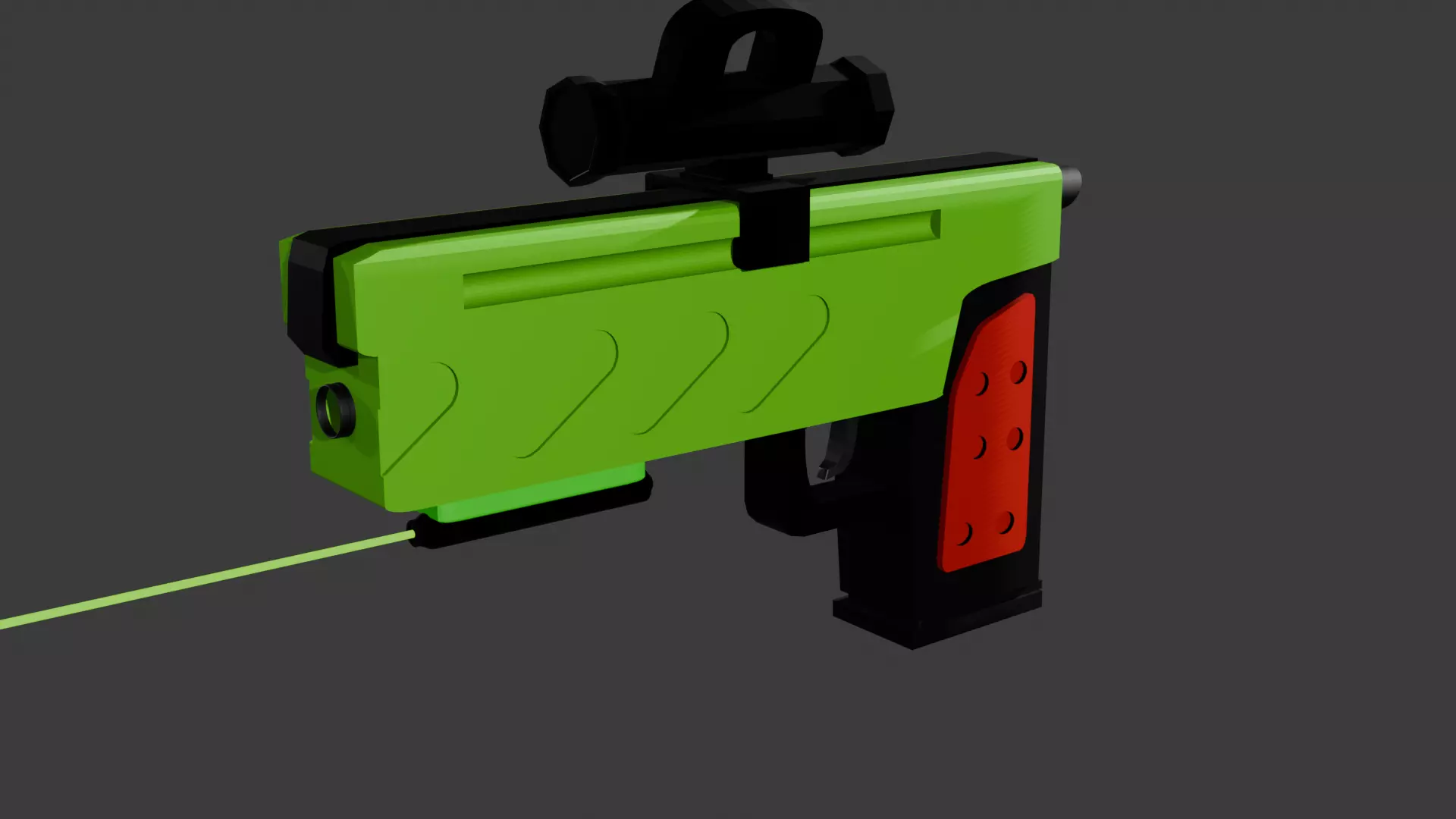 Cyber Toy Gun Low-poly 3D model