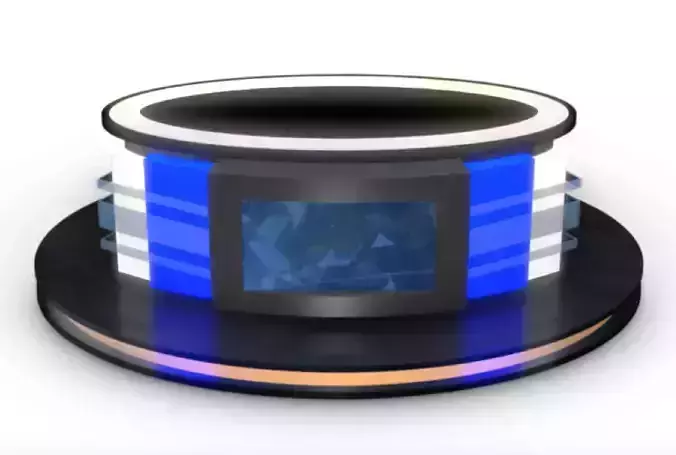 Virtual TV Studio News Desk 12 3D model