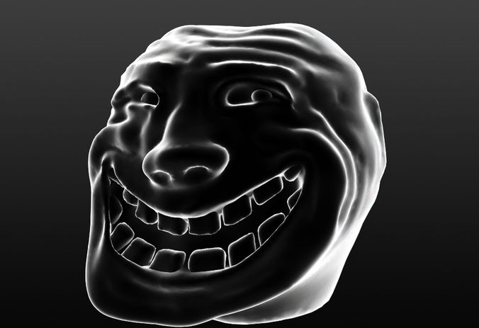 Trollface troll face 3D print model