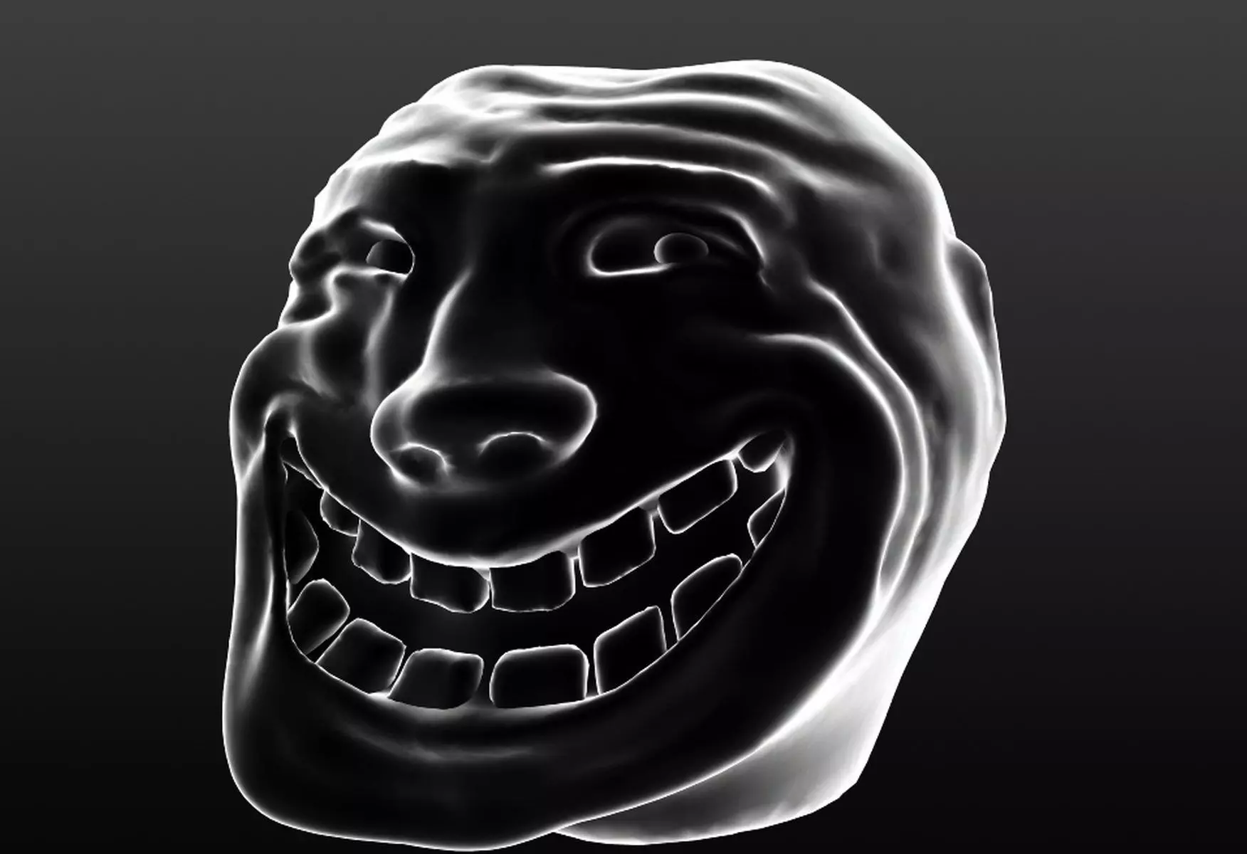 Trollface troll face 3D print model_0