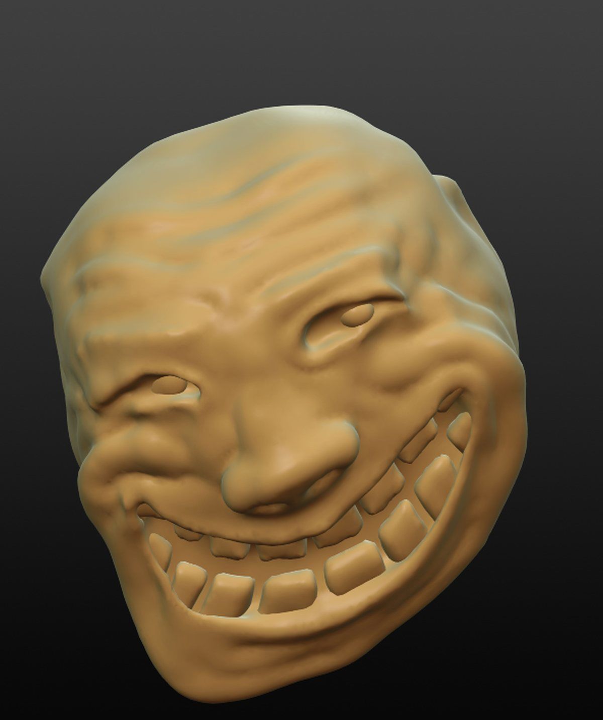 Trollface troll face 3D print model_8