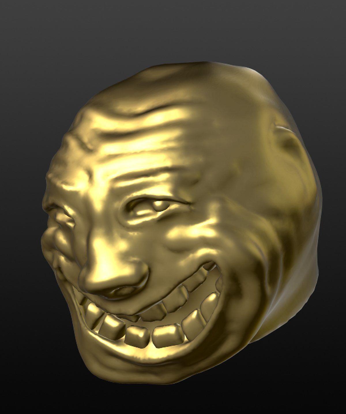 Trollface troll face 3D print model_11