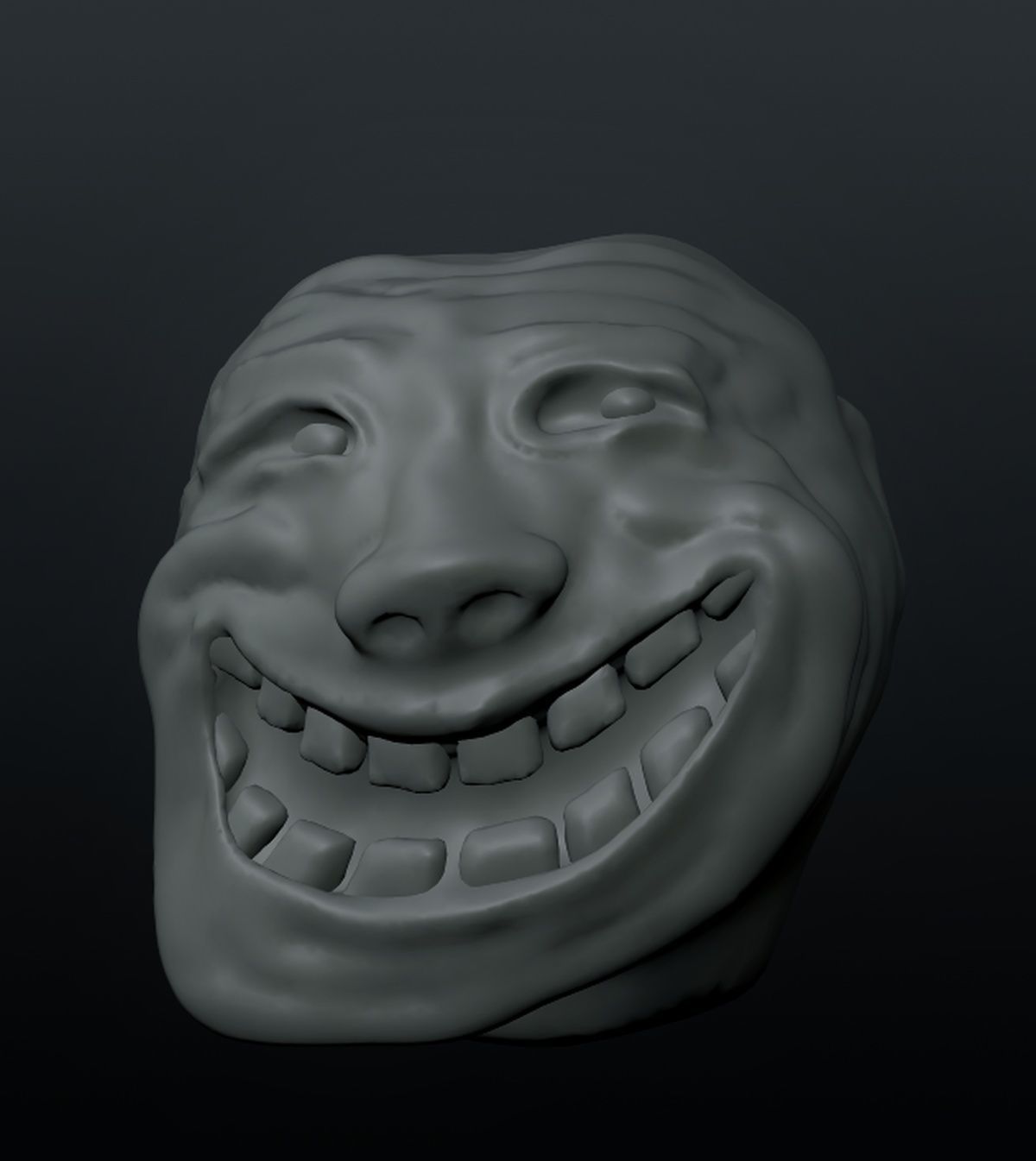 Trollface troll face 3D print model_5
