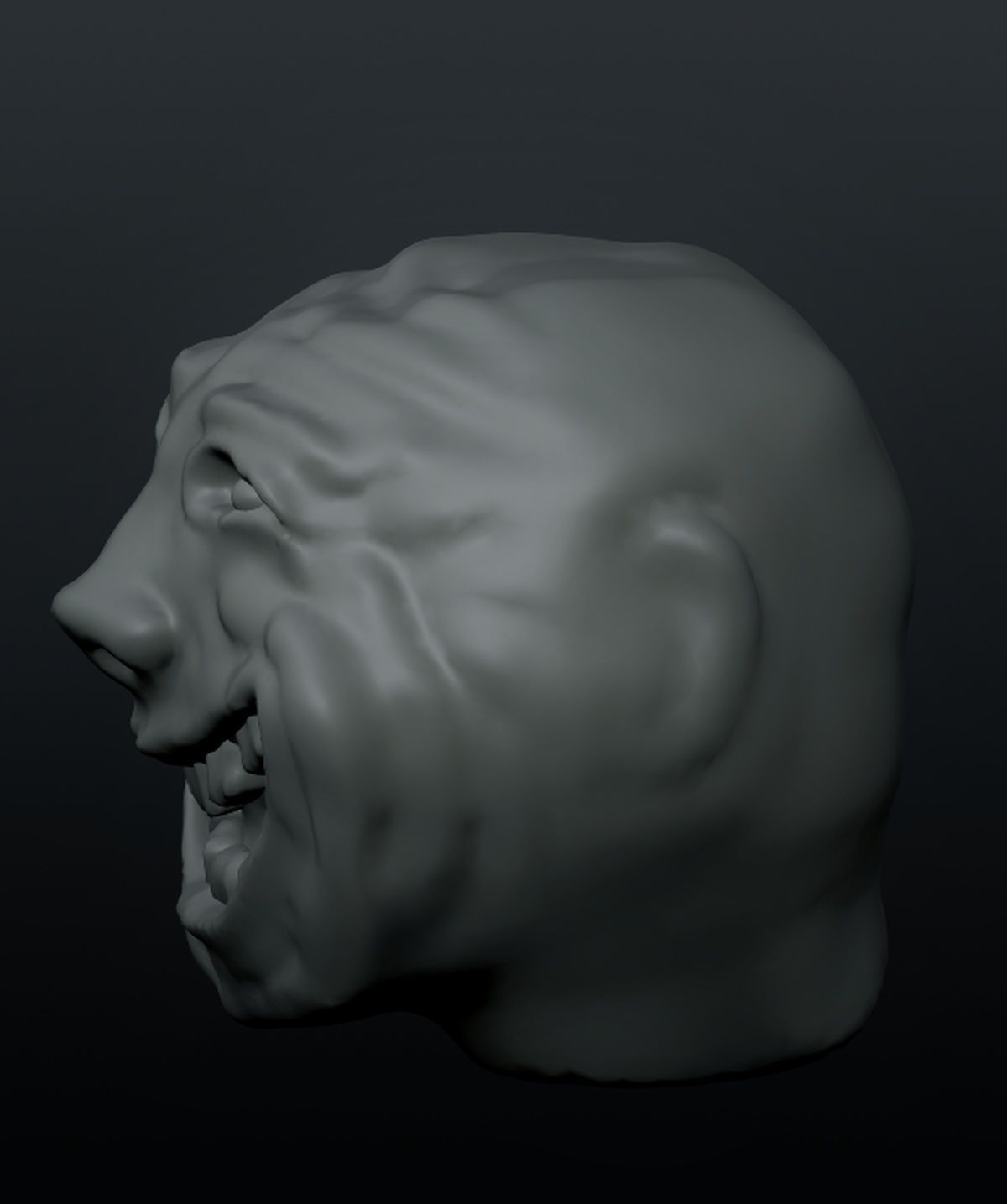 Trollface troll face 3D print model_2