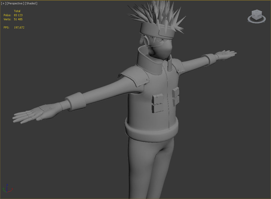 Kakashi three 3D model_1