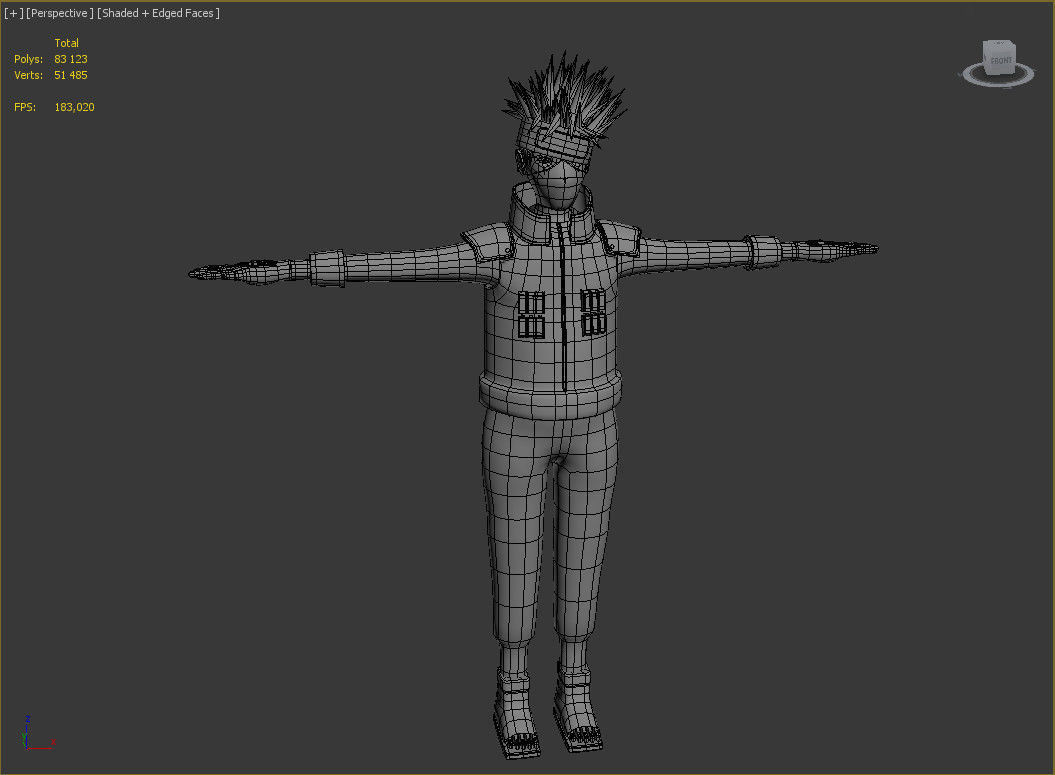 Kakashi three 3D model_5