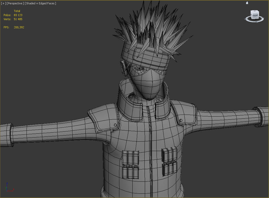 Kakashi three 3D model_4