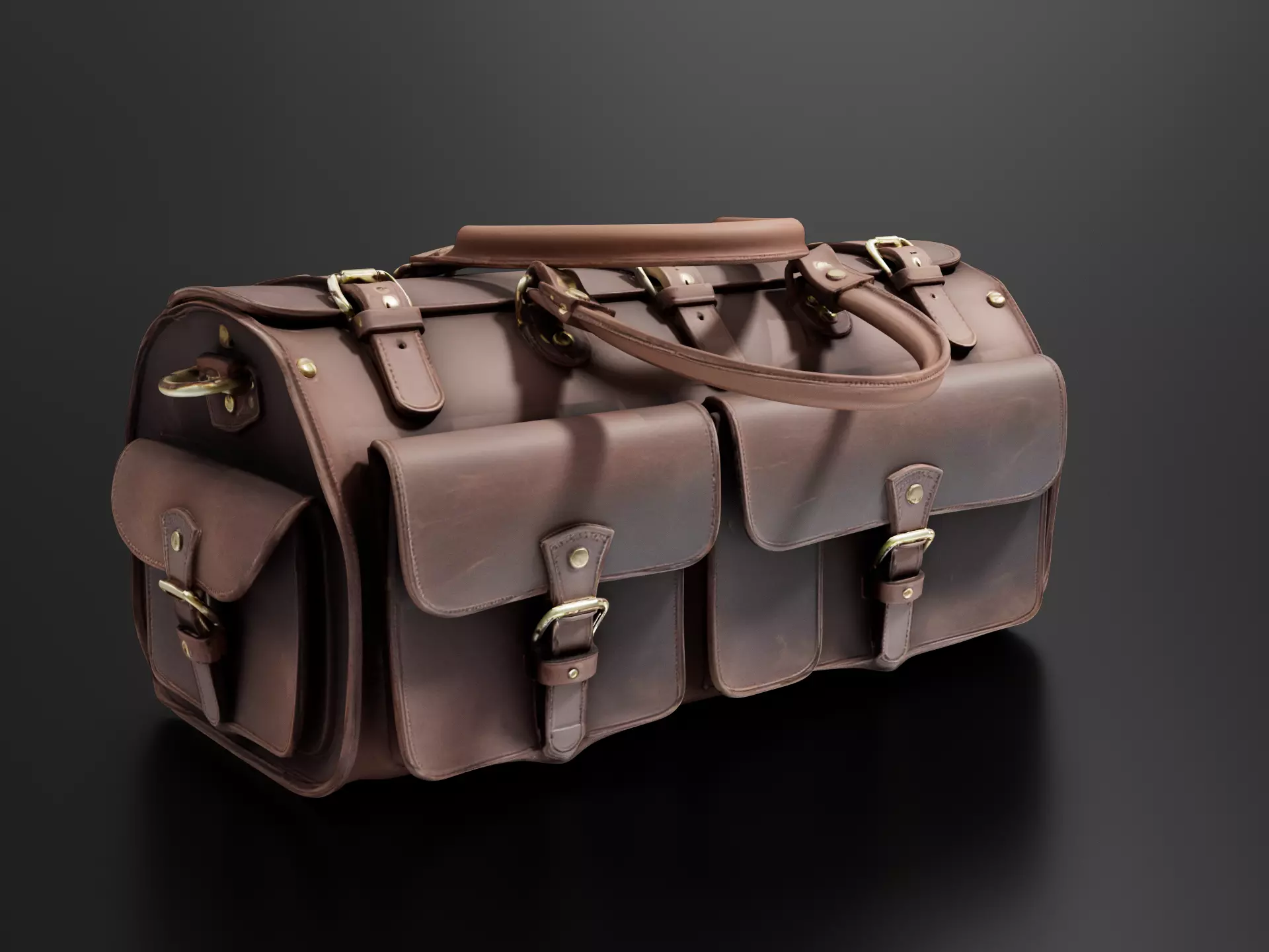 Leather Duffle Bag 01 3D print model