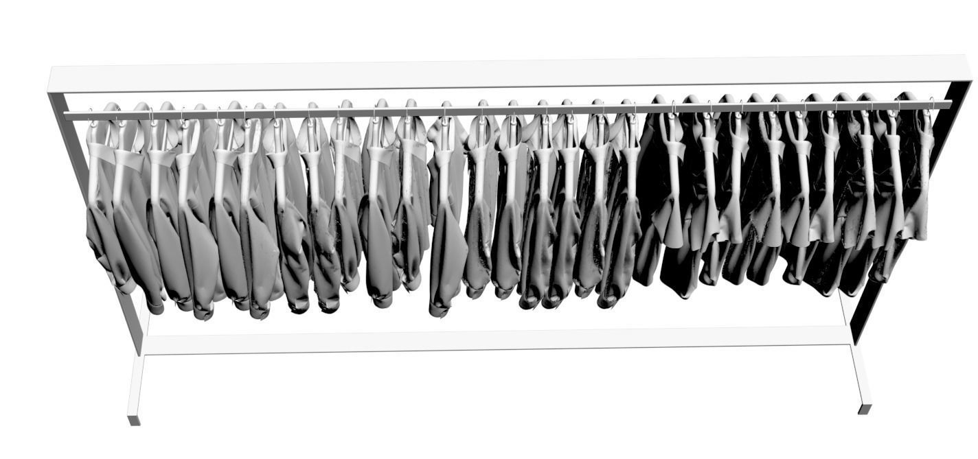 Various shirts for men 3D model_1