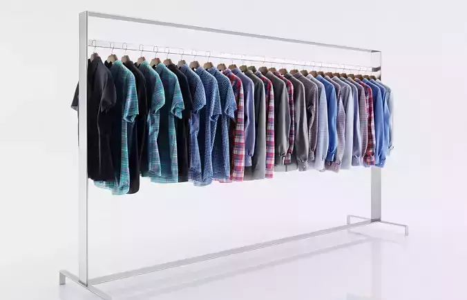 Various shirts for men 3D model