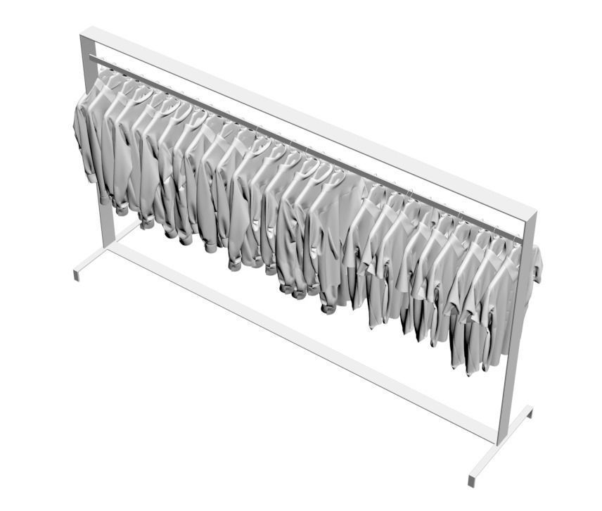 Various shirts for men 3D model_2