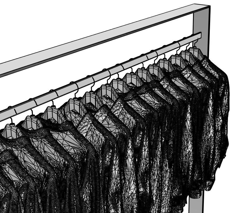 Various shirts for men 3D model_5