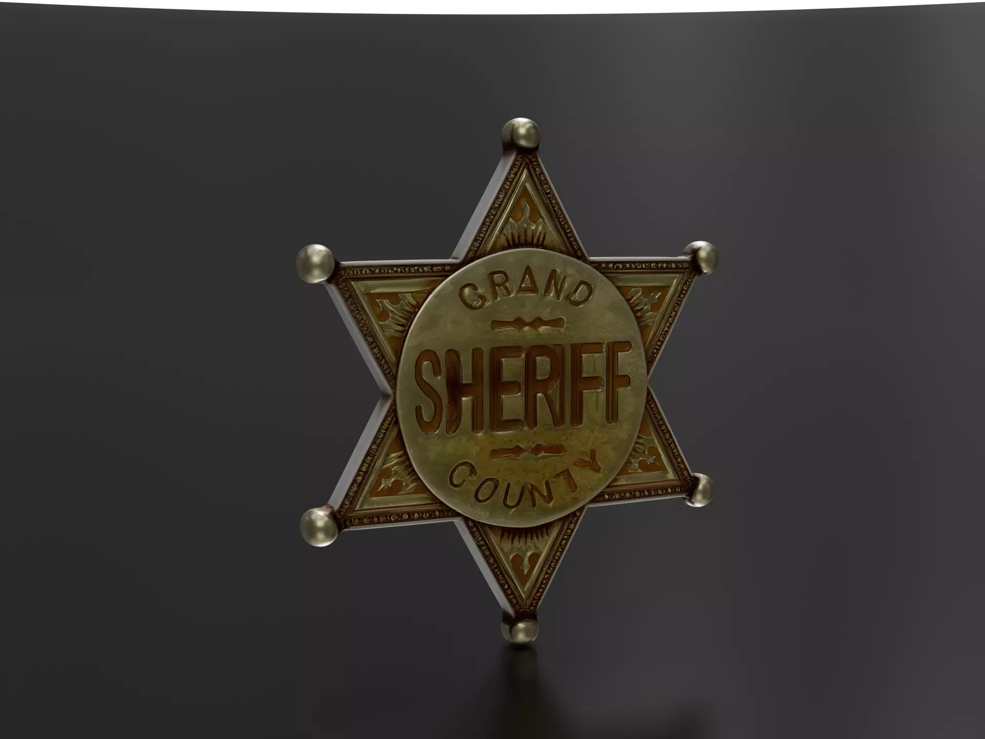 badge Sheriff plak 3D print model