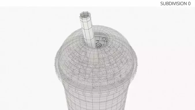 Mockup Asian Bubble Tea Drink Dome Cup Brown 3D model 7
